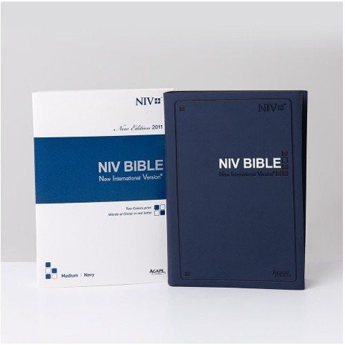 영문 NIV BIBLE  - 중 단본 -무지퍼- 네이비