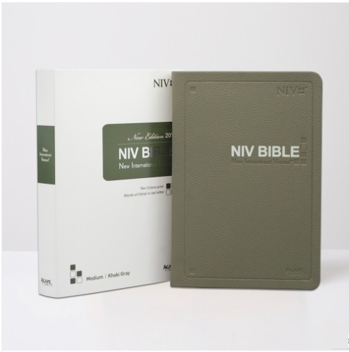 영문 NIV BIBLE (중 단본 무지퍼) 카키그레이